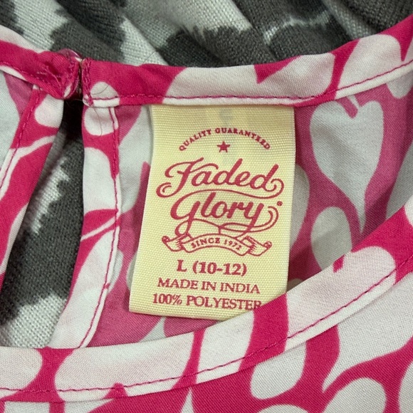 Pink Heart Pattern Kids Dress - Picture 2 of 5